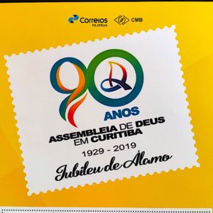 PB 140 Selo Personalizado 90 Anos da Assembleia de Deus em Curitiba 2019 Vinheta