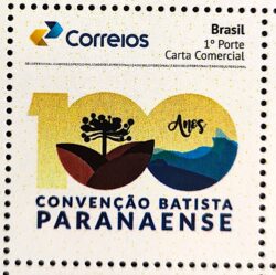 PB 142 Selo Personalizado 100 Anos Convenção Batista Paranaense 2019