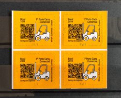 Selo Regular RHM 866 Servico Postal Logistica Empilhadeira 2019 Quadra