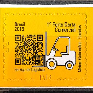 Selo Regular Cod RHM 866 Servico de Logistica Servico Postal Empilhadeira 2019