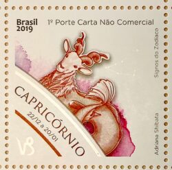 C 3879 Selo Signos do Zodiaco Capricornio 2019