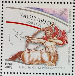 C 3874 Selo Signos do Zodiaco Sagitario 2019