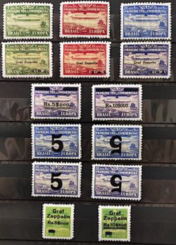 Série Réplica Selo Graf Zeppelin Com Variedade