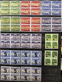 Série Réplica Selo Graf Zeppelin Com Variedade Em Quadra