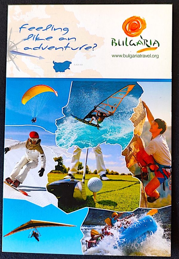 Cartão Postal 018 Bulgária Turismo Asa Delta Sky Paraquedismo 1