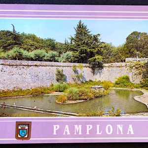 Cartão Postal 025 Espanha Pamplona Fosos de la Taconera Navarra