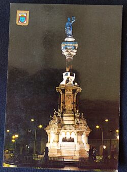Cartão Postal 028 Espanha Pamplona Monumento a los Fuegos