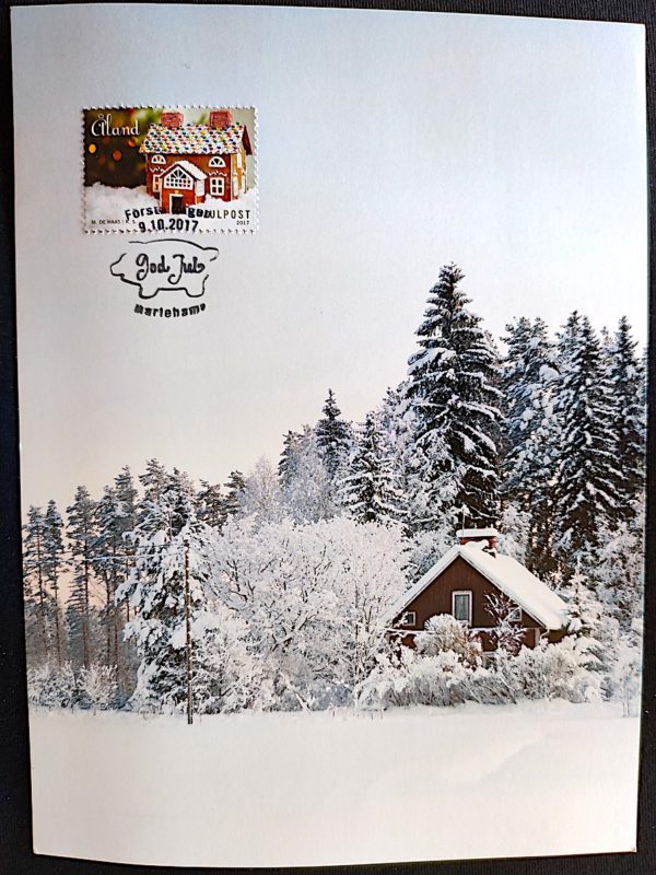 Cartão Postal 041 Finlândia Natal Aland Máximo Postal