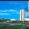Cartão Postal 043 Palácio do Congresso Nacional Brasília Selo Sonho e Realidade Máximo Postal 1