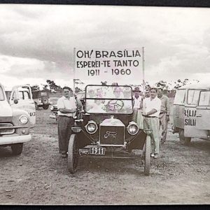 Cartao Postal Oficial dos Correios 1990 Brasilia Inauguracao NOVACAP Carro Antigo