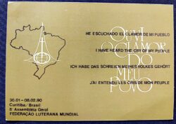 Cartão Postal Oficial dos Correios 1990 Federação Luterana Mundial