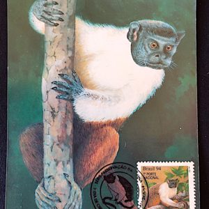 Cartão Postal Oficial dos Correios 1994 Macaco Preservação da Fauna Máximo Postal