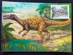 Cartão Postal Oficial dos Correios 1995 Dinossauro Angaturama Máximo Postal