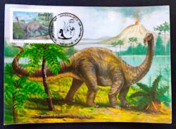 Cartão Postal Oficial dos Correios 1995 Dinossauro Máximo Postal