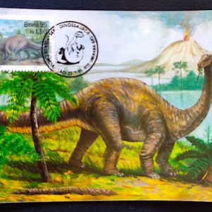 Cartão Postal Oficial dos Correios 1995 Dinossauro Máximo Postal