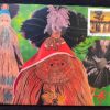 Cartão Postal Oficial dos Correios 2005 Ano do Brasil na França Arte Indígena Pankaru Máximo Postal 1