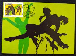 Cartão Postal Oficial dos Correios 2005 Ano do Brasil na França Dança Máximo Postal