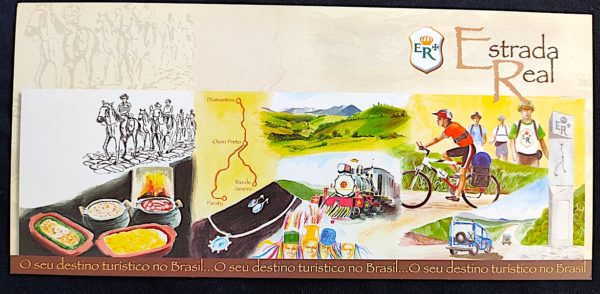 Cartão Postal Oficial dos Correios 2005 Estrada Real MG RJ e SP Bicicleta TremTurismo 1
