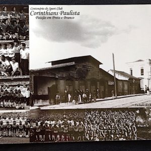 Cartão Postal Oficial dos Correios 2010 Corinthians Futebol Paixão em Preto e Branco