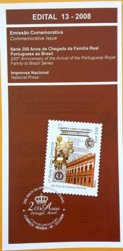 Edital 2008 13 200 Anos Família Real Imprensa Nacional Sem Selo