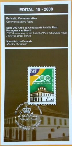 Edital 2008 19 200 Anos Família Real Ministerio da Fazenda Economia Sem Selo
