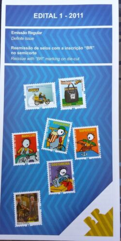 Edital 2011 01 Reemissão de Selos com a Inscrição BR no semicorte Sem Selo
