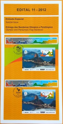 Edital 2012 11 Bandeira Olimpica e Paralimpica Olimpiadas Paralimpiadas Sem Selo