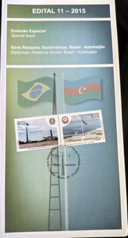 Edital 2015 11 Relacoes Diplomaticas Brasil Azerbaijao Bandeira Sem Selo
