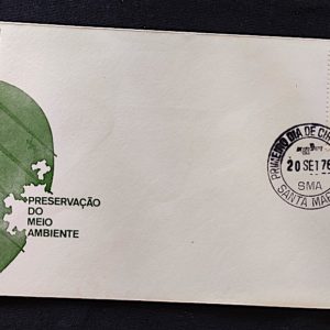 Envelope FDC 094 Preservação do Meio Ambiente 1976 CPD SMA Santa Maria RS