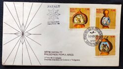Envelope FDC 138 Natal Presépios Populares 1977 CBC e CPD SMA Santa Maria RS