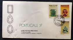 Envelope FDC 139 Portucale Pedras Preciosas 1977 CPD SMA Santa Maria RS