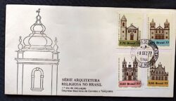 Envelope FDC 143 Arquitetura Igreja Religião 1977 CPD SMA Santa Maria RS