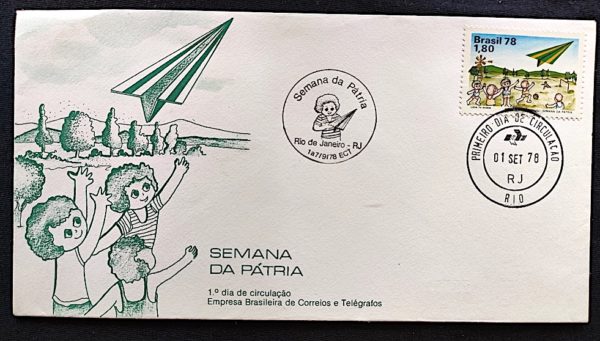 Envelope FDC 159 Semana da Pátria 1978 CBC e CPD RJ