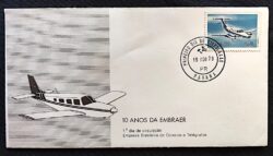 Envelope FDC 180 1979 Embraer Aviao Xingu 1979 CPD PR