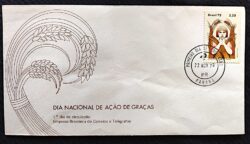 Envelope FDC 190 Dia Nacional de Ação de Graças Religião 1979 CPD PR