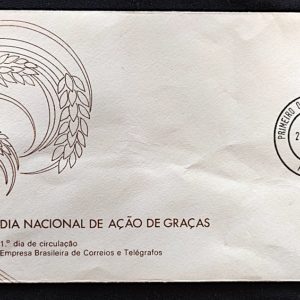 Envelope FDC 190 Dia Nacional de Ação de Graças Religião 1979 CPD PR