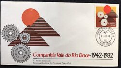Envelope FDC 253 Companhia Vale do Rio Doce Economia 1982 CPD MG