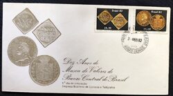 Envelope FDC 263 Museu de Valores do Banco Central do Brasil Economia 1982 CPD MG