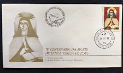 Envelope FDC 265 Santa Teresa de Jesus Religião 1982 CBC e CPD RJ 01