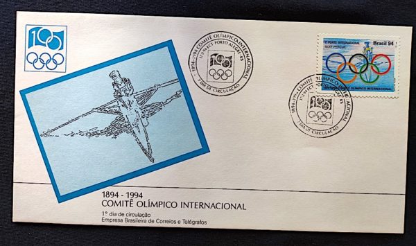 Envelope FDC 608 Comite Olímpico Internacional 1994 CBC RS