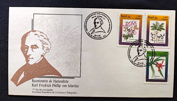 Envelope FDC 614 Preservação da Flora Karl Martius 1994 CBC RJ