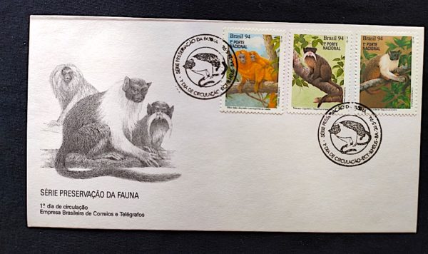 Envelope FDC 616 Preservação da Fauna Macaco 1994 CBC BA