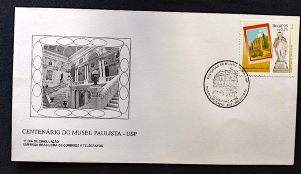 Envelope FDC 653 Museu Paulista São Paulo 1995 CBC SP