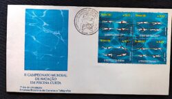 Envelope FDC 663 Natação Piscina Curta 1995 CBC RJ
