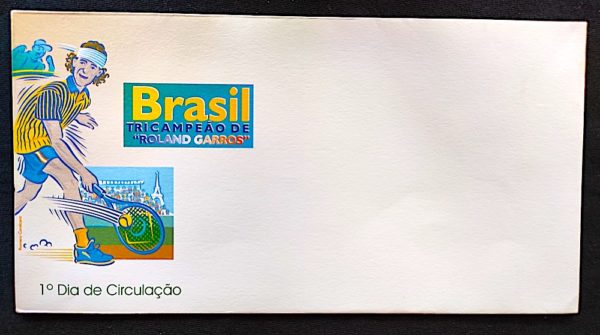 Envelope FDC 706 Guga Tricampeão de Roland Garros Tênis 2001