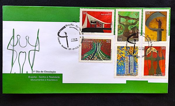 Envelope FDC 724 Brasilia Sonho e Realidade 2010 CBC DF