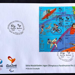 Envelope FDC Selos da 2a Emissao Olimpiadas Rio 2016