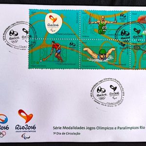 Envelope FDC Selos da 3a Emissao Olimpiadas Rio 2016