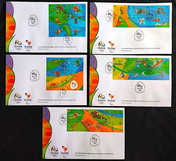 Envelope FDC 999 Selos da 4a Emissão Olimpíadas Rio 2016 1