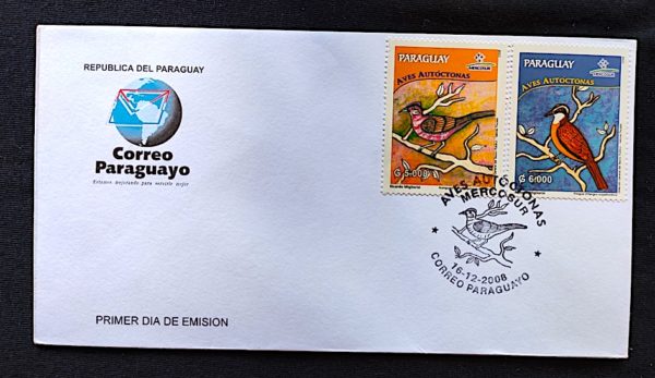 Envelope FDC Paraguai Ave Pássaro 2008 1